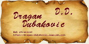 Dragan Dubaković vizit kartica